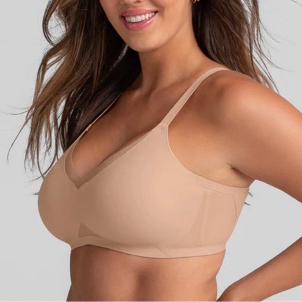 Honeylove Crossover Wireless Bra Seamless Nude Supportive Essential 2X cozygirl